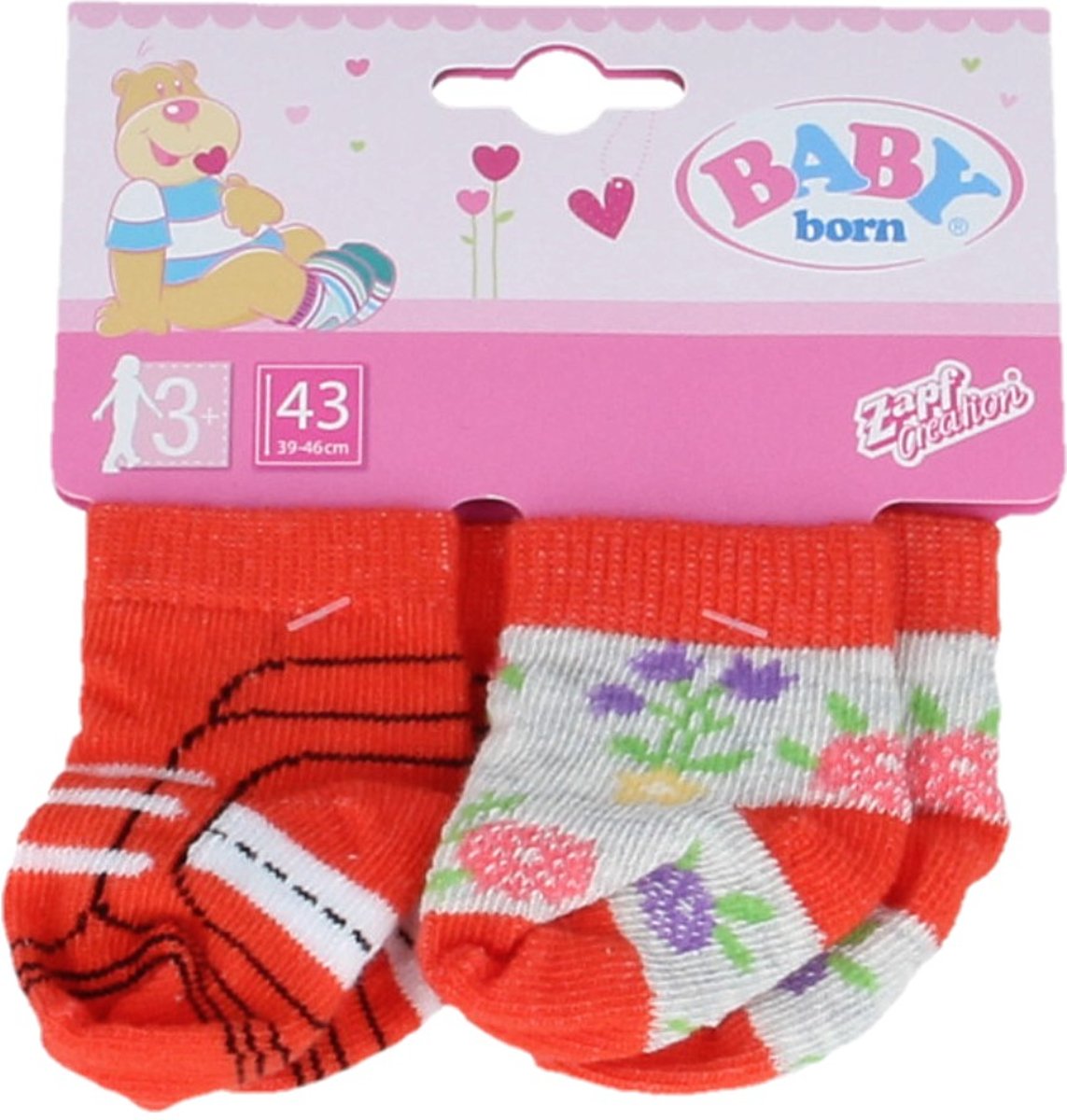 BABY born Trendy Sokken Rood 2 paar