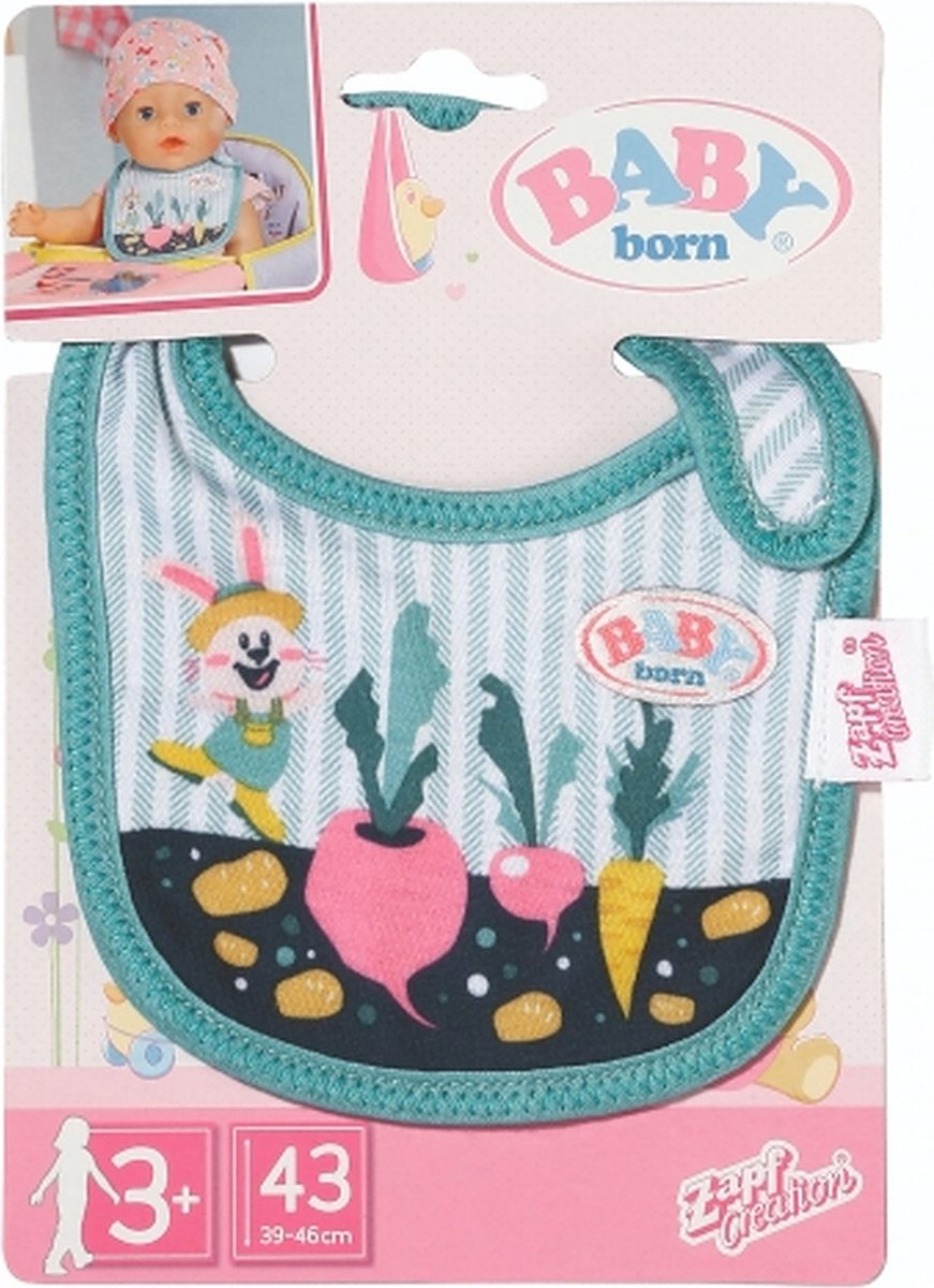 Baby Born Slabbetje Blauw - Baby Born Accessoires - Baby Born Kleertjes