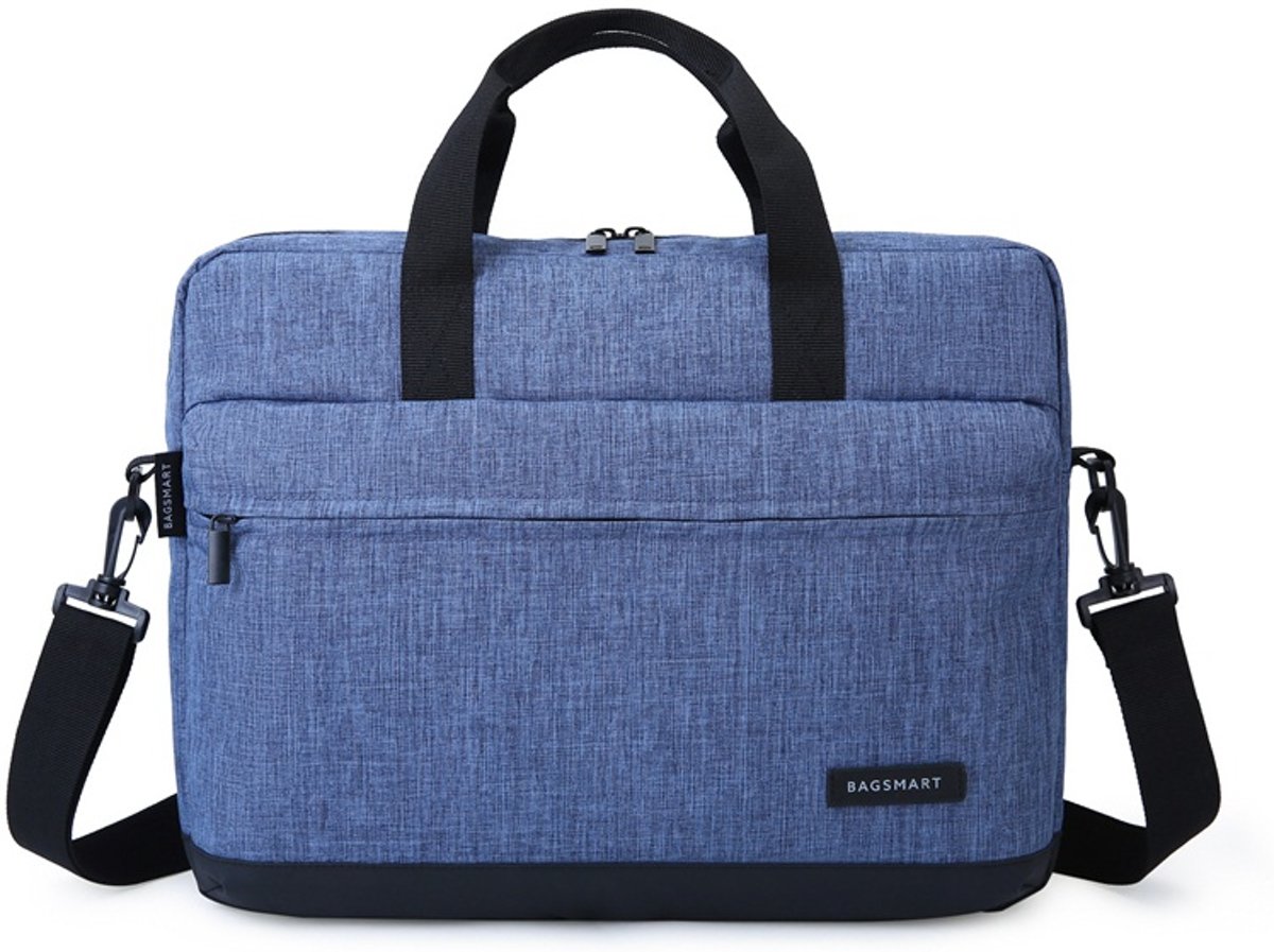 Laptoptas - Messenger - Aktetas met Verstelbare Schouderriem - Geschikt voor 15.6 inch Laptop Tablet - Notebook Maxbook Ultrabook - Blauw