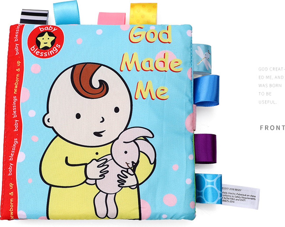 Baby Speelgoed 0 jaar/ Baby Boek/ schoencadeautjes sinterklaas/Zachte Doek Boeken /schoencadeautjes sinterklaas/Boek Speelgoed /cadeau voor baby/ Boek Voor Kinderen/ boek voor kinderen/ God made me