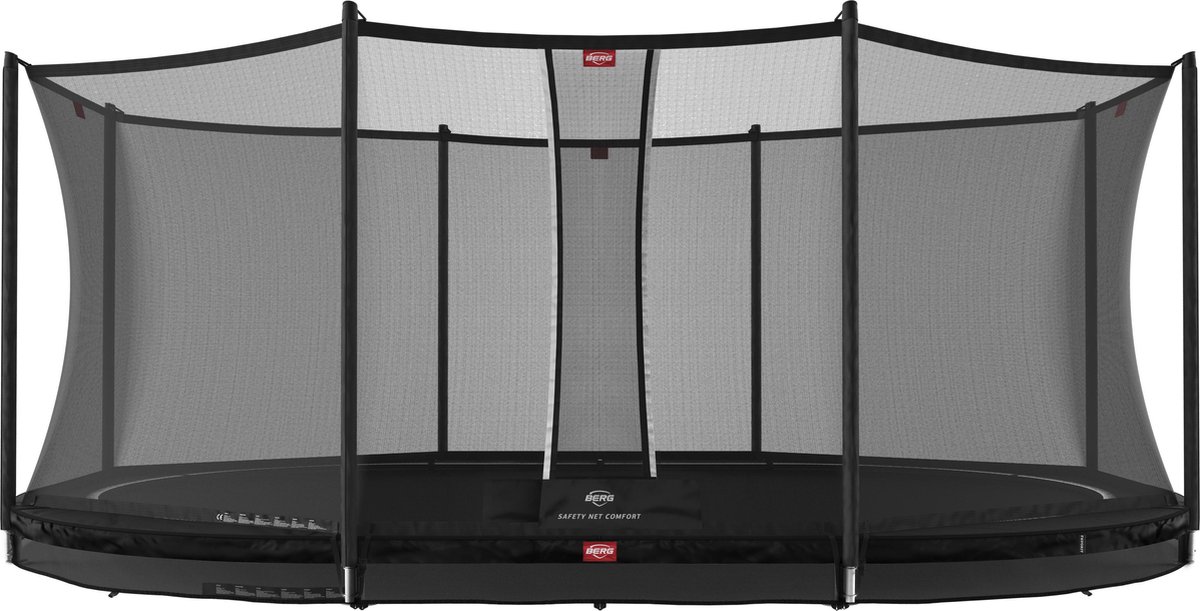 BERG Grand Favorit trampoline InGround 520 cm zwart + Safety Net Comfort