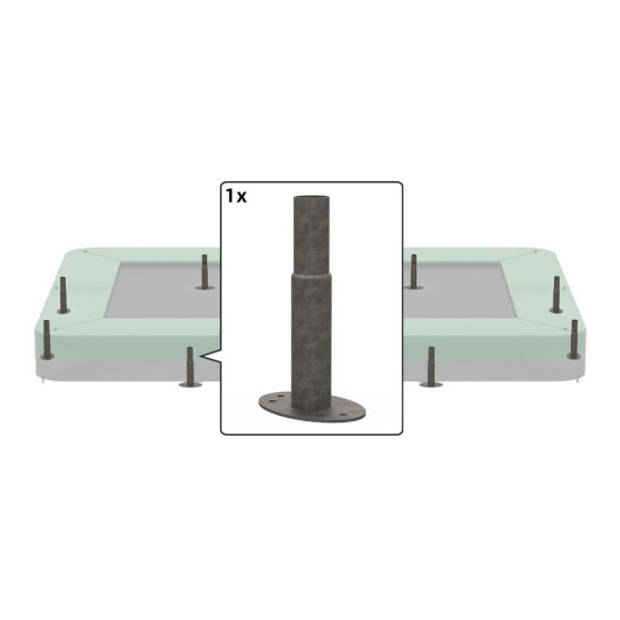 BERG Trampoline Frame - InGround - Enkele Poot - 22 cm