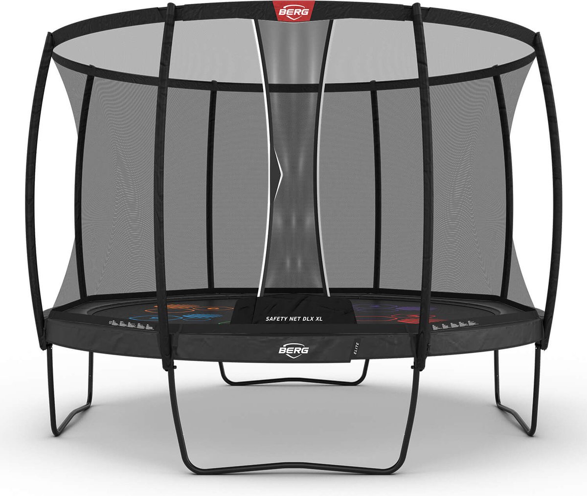 BERG Trampoline Rond Elite Regular Levels Grijs 430 cm met veiligheidsnet deluxe XL