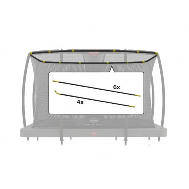   Trampoline Veiligheidsnet Hoepelset - Safety Net Deluxe - 330 x 220 cm