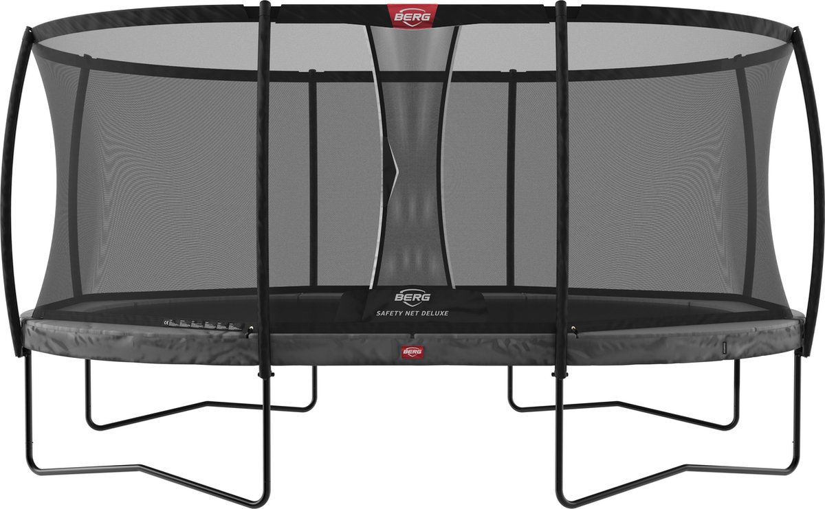 BERG Trampoline ovaal Champion Regular Grijs 470 cm met veiligheidsnet deluxe