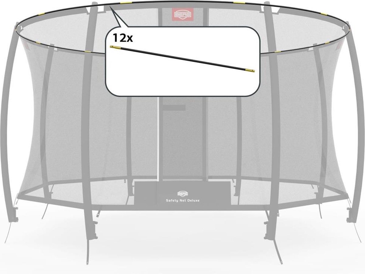 BERG Veiligheidsnet - Safety net Deluxe - Hoepelset - 430 cm