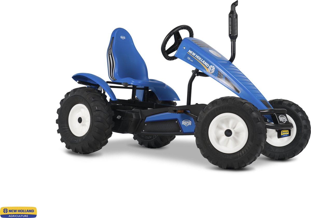 BERG elektrische skelter met XXL frame New Holland E-BFR-3 met drie versnellingen blauw vanaf 6 jaar