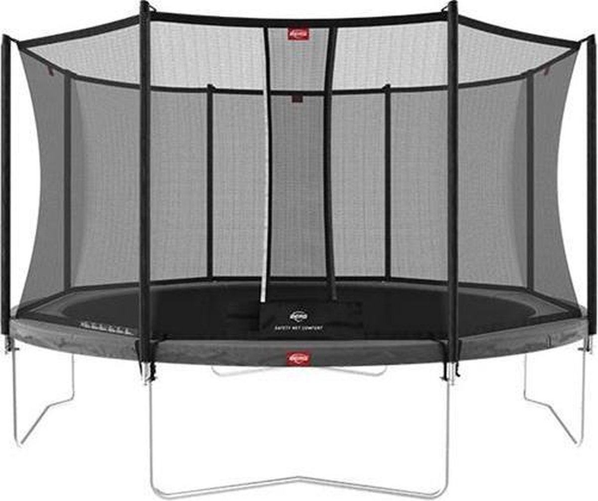 BERG trampoline Favorit 380 grijs + Safetynet Comfort