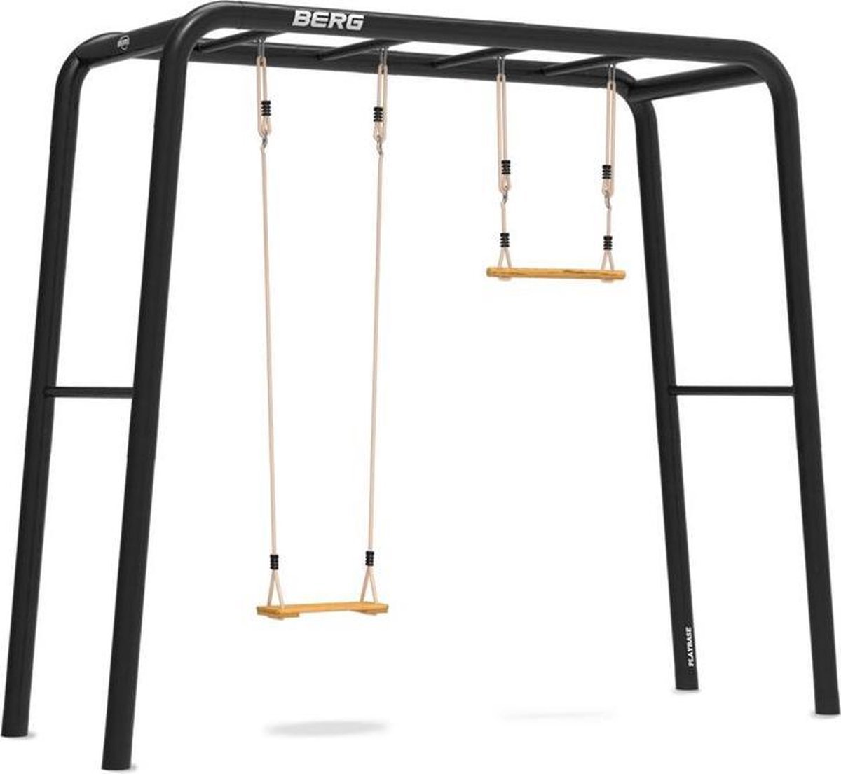 Berg Playbase 3-In-1 Medium Met 2 Rekstokken (Incl Houten Schommel En Trapeze)