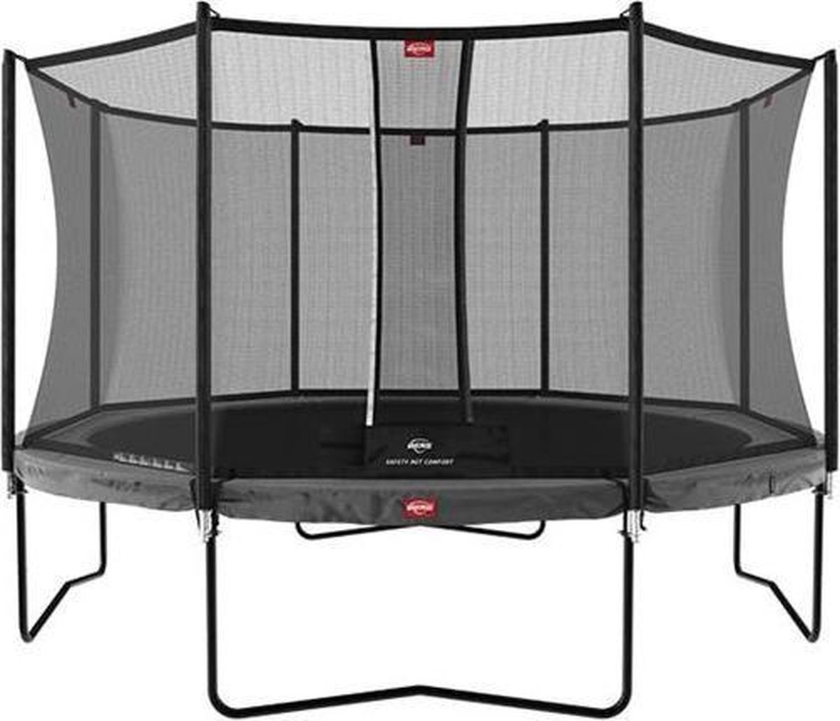 Trampoline   Champion Grey 380 + Safety Net Comfort