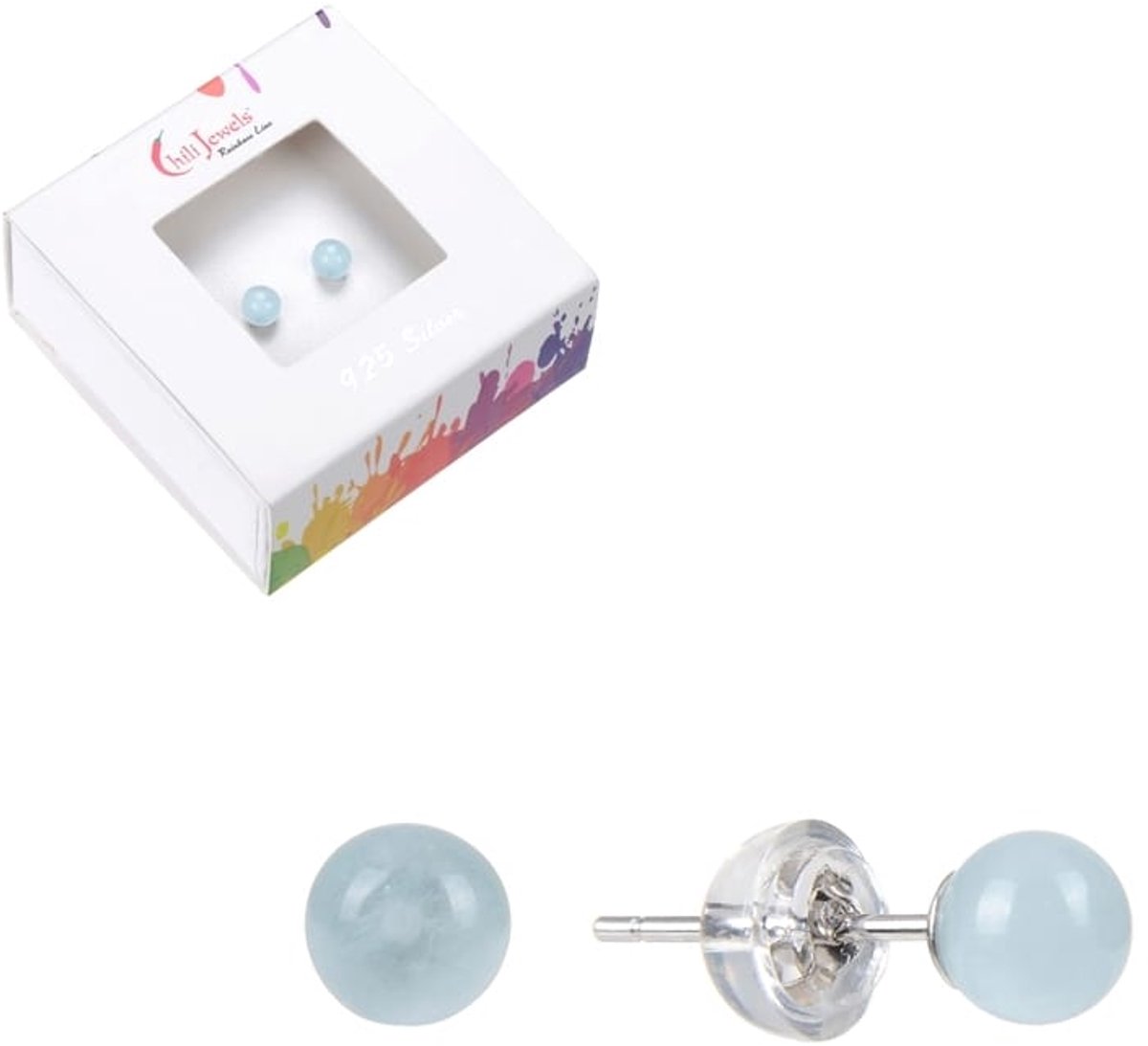 Oorbellen Aquamarijn 4 mm