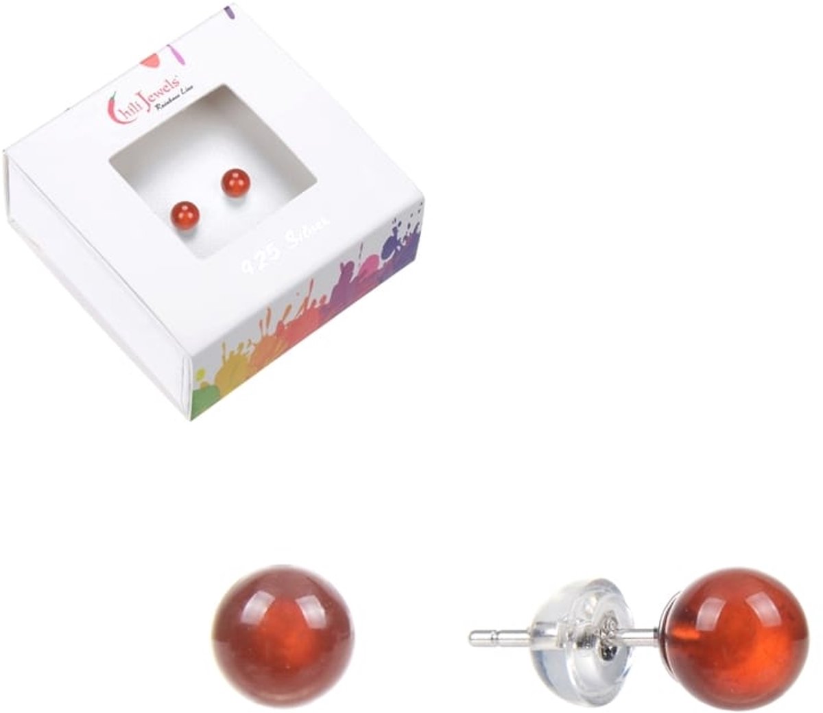 Oorbellen Carneool 4 mm