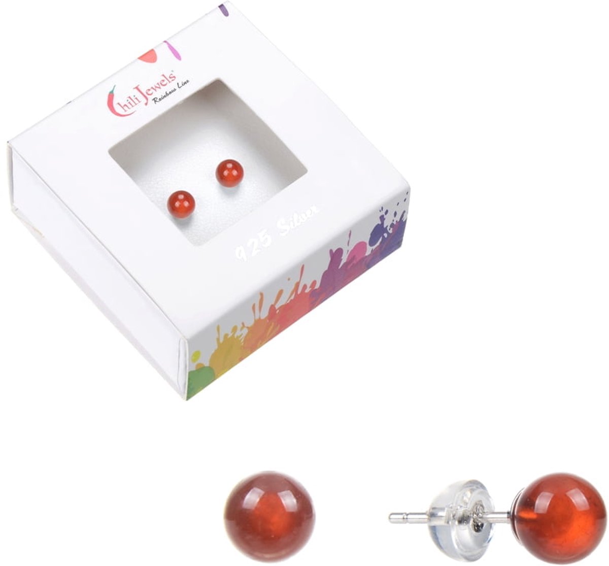 Oorbellen Carneool 6 mm