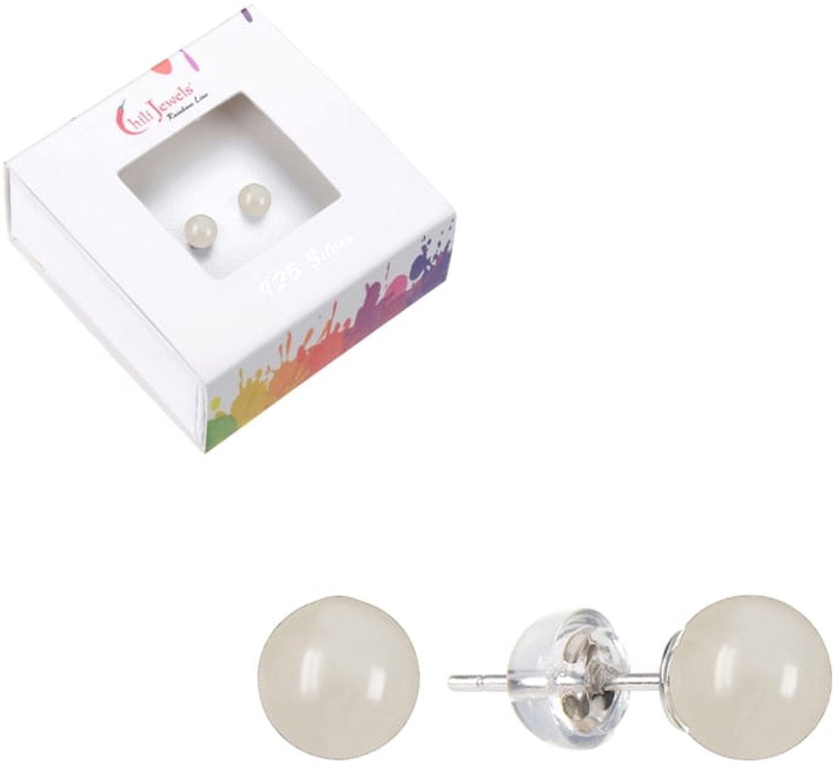 Oorbellen Maansteen 6 mm