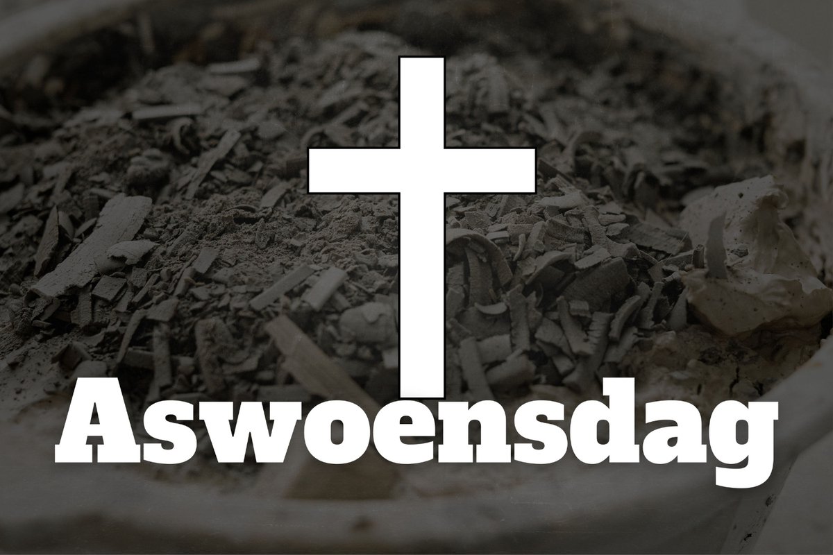 Aswoensdag Spandoek - 210x140 cm