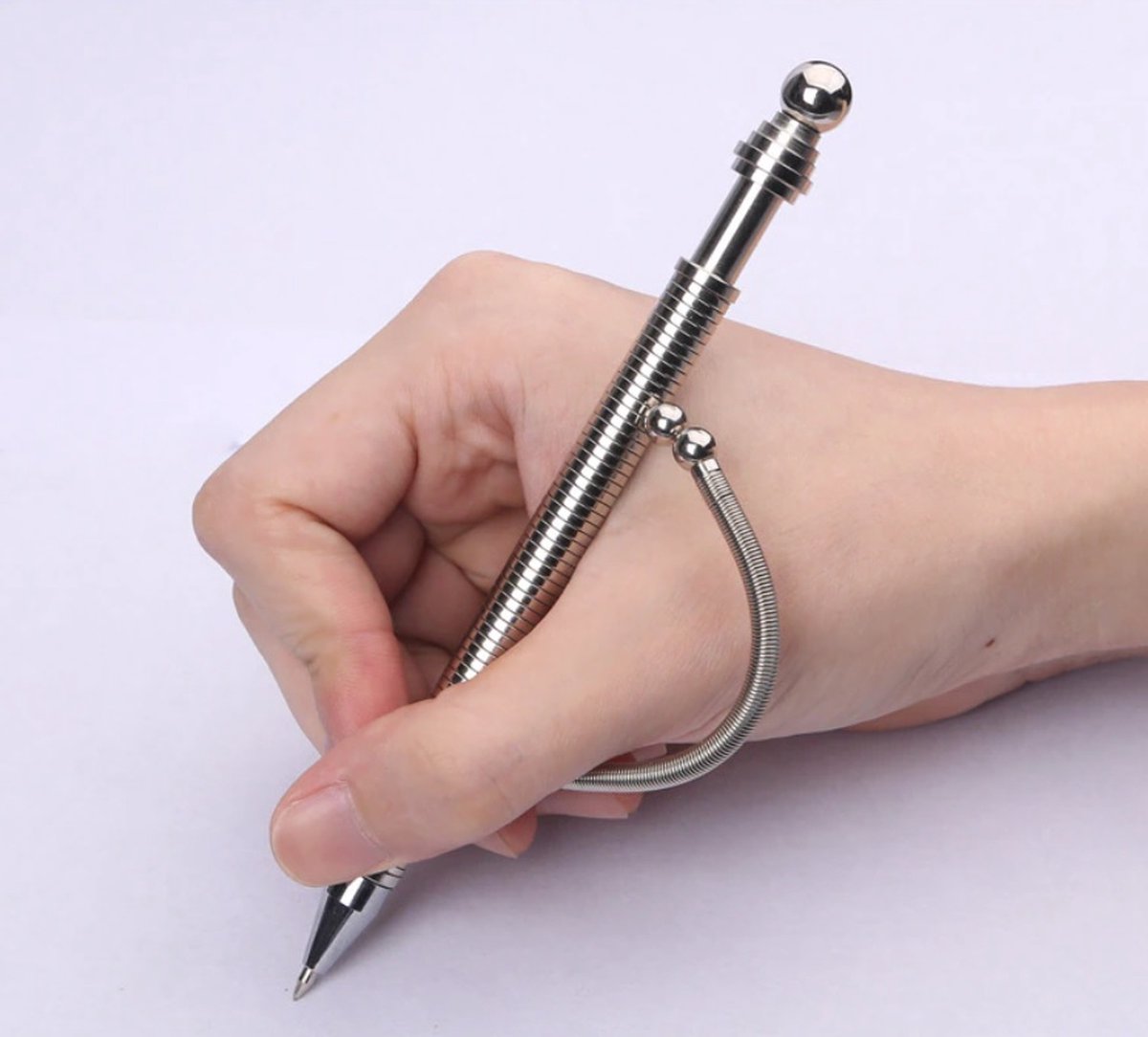 BG4U - Fidget Pen Anti-Stress Balpen - Fidget Toy - Magnetische Anti Stress Pen - Zilver