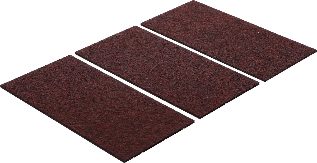    glijder - platen - bruin - 100 x 200 mm - 3 delig