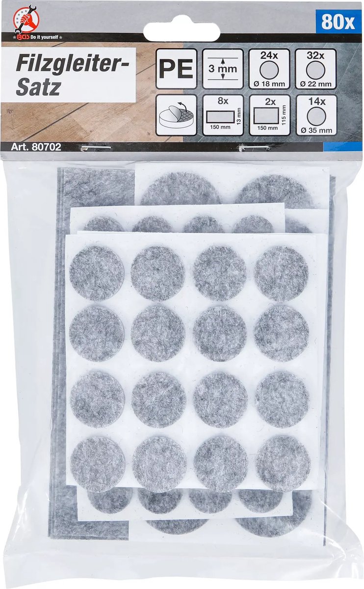    glijderset - grijs gemêleerd - 80 delig