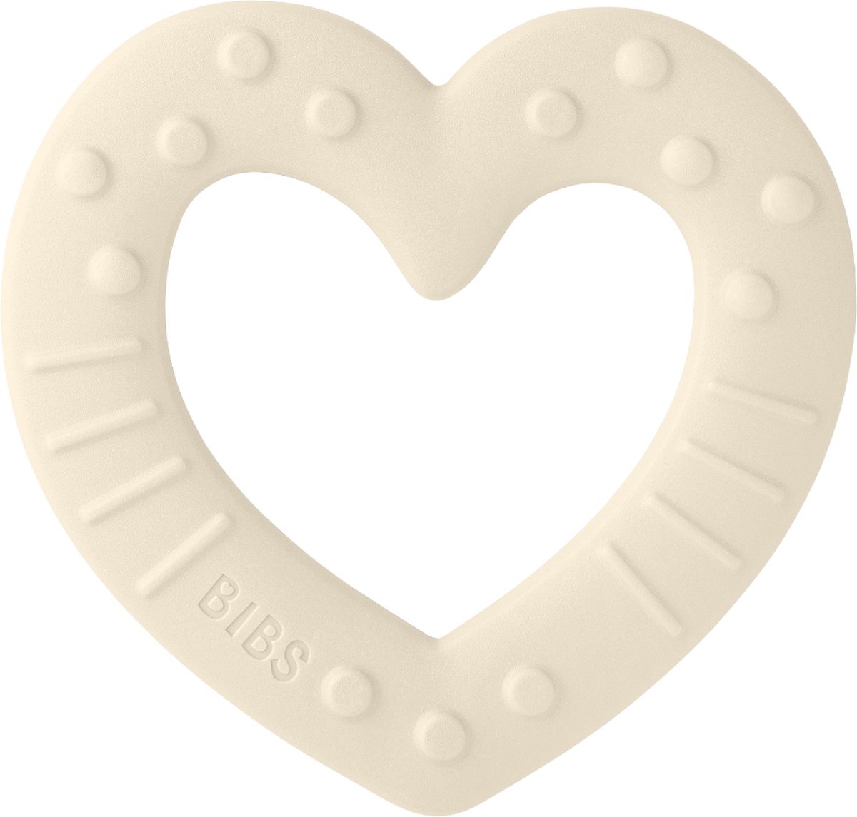 Bibs Bitie Heart Ivory Bijtring 3100216