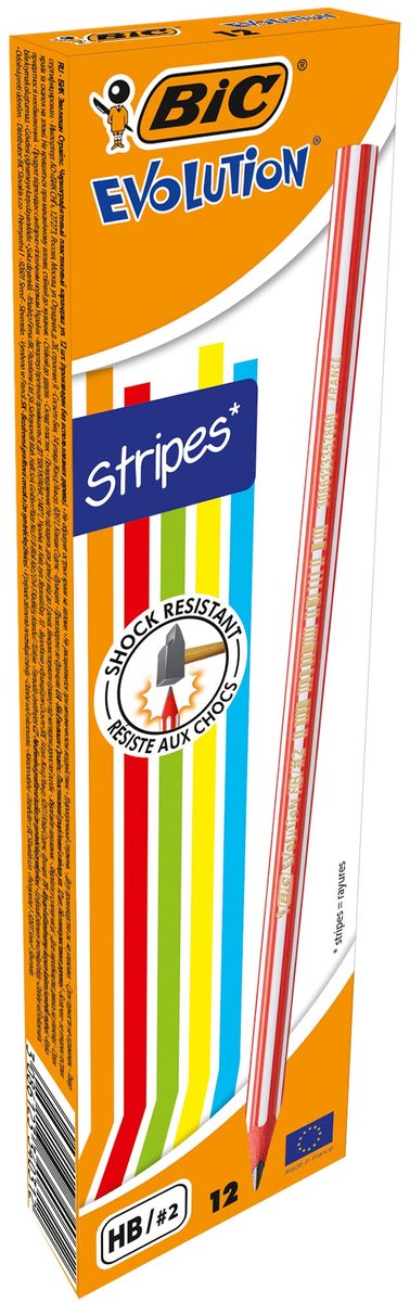   - Stripes - Potloden - 12 stuks - Evolution