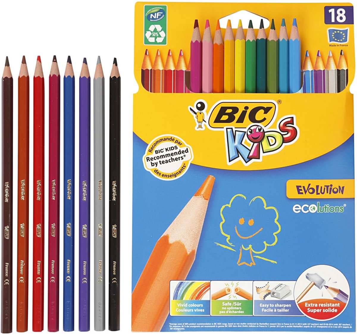 Bic Kids kleurpotlood Ecolutions Evolution doos van 18 stuks