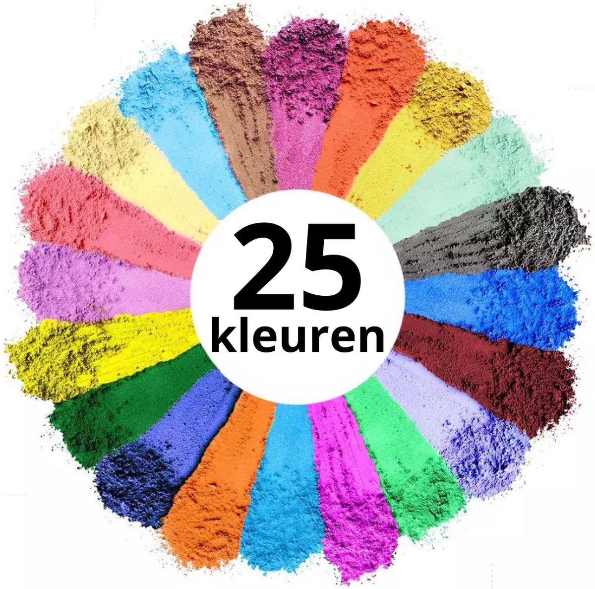 BIEK20 Mica poeder - Pigment poeder - Mica powder - Kleurpoeder - Kleurstof - Epoxy pigment - Zeep maken - Kaarsen maken - Bruisballen maken - Slijm maken - DIY - Giethars - Hars - Knutselen - 25 kleuren