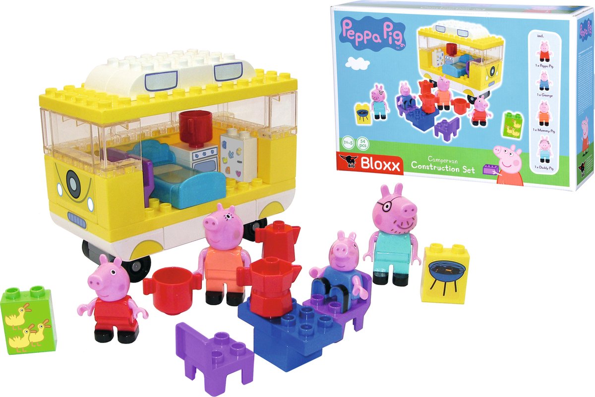 BIG-Bloxx Peppa Pig Camper- Constructiespeelgoed