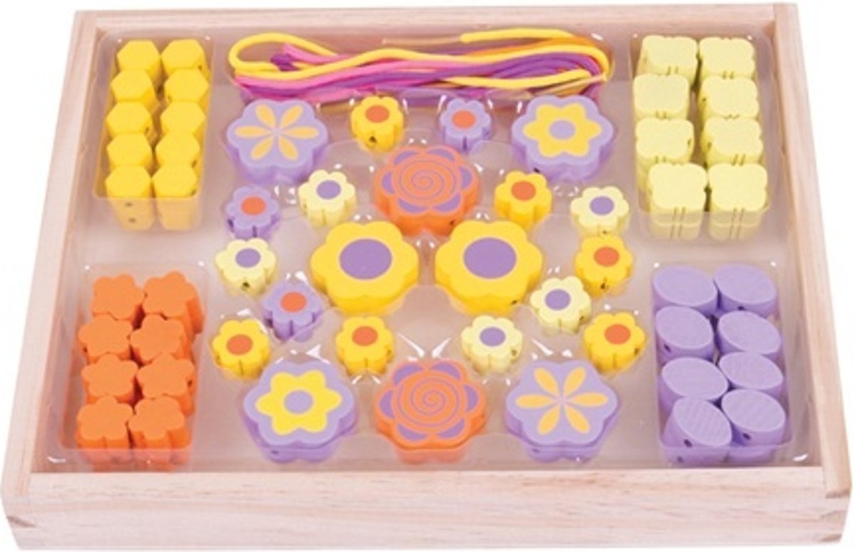 BigJigs Bead box - Flower