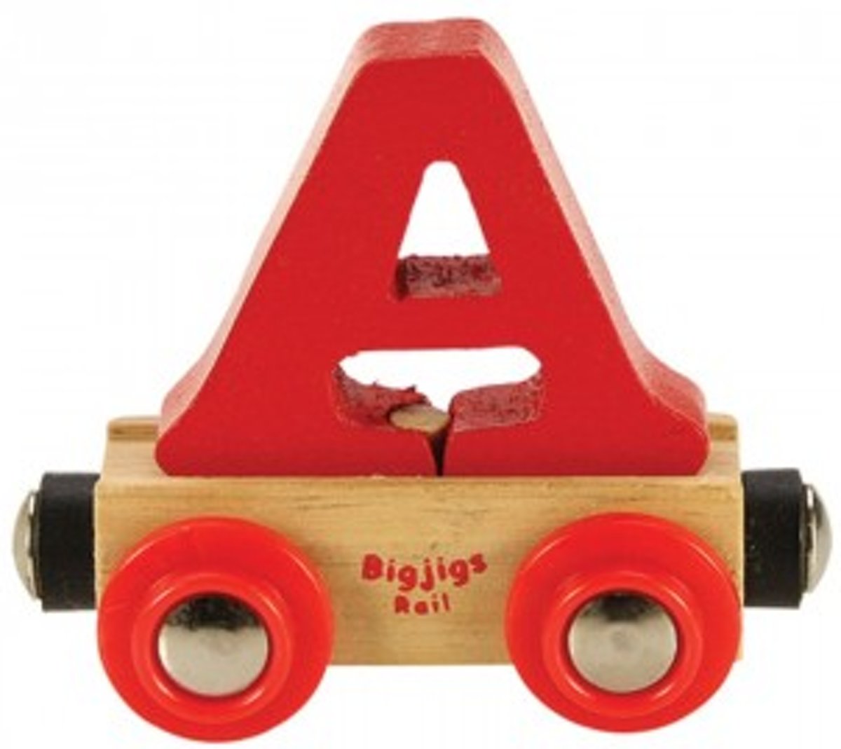 Bigjigs - Rails - Naamtrein - Letter A - Geel