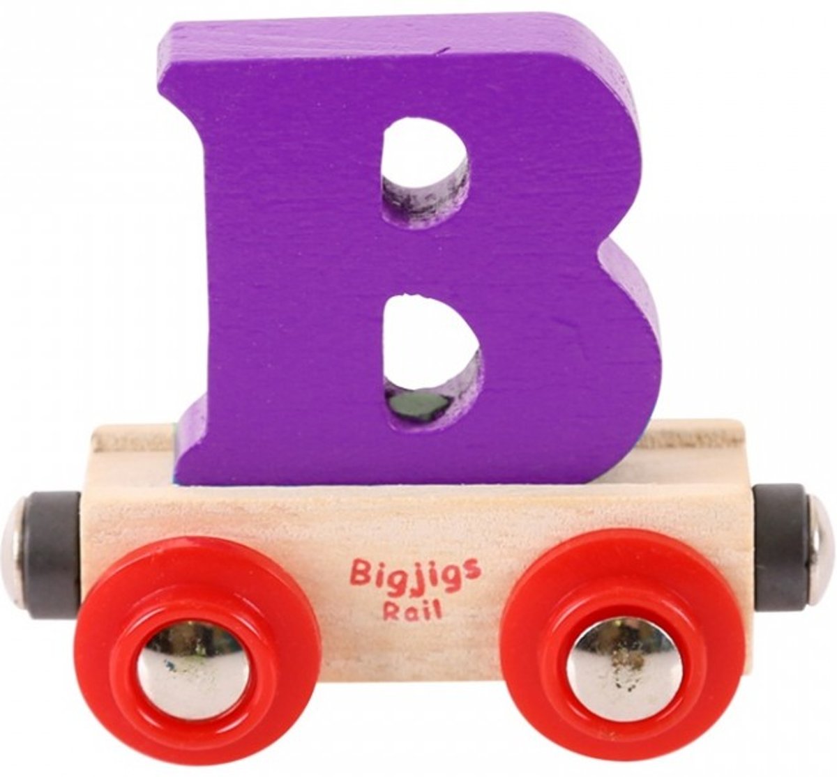 Bigjigs - Rails - Naamtrein - Letter B - Geel