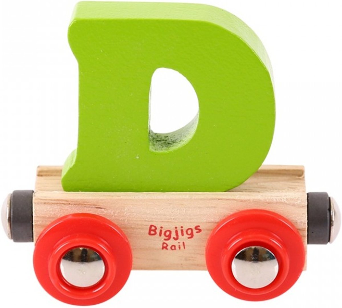 Bigjigs - Rails - Naamtrein - Letter D - Blauw