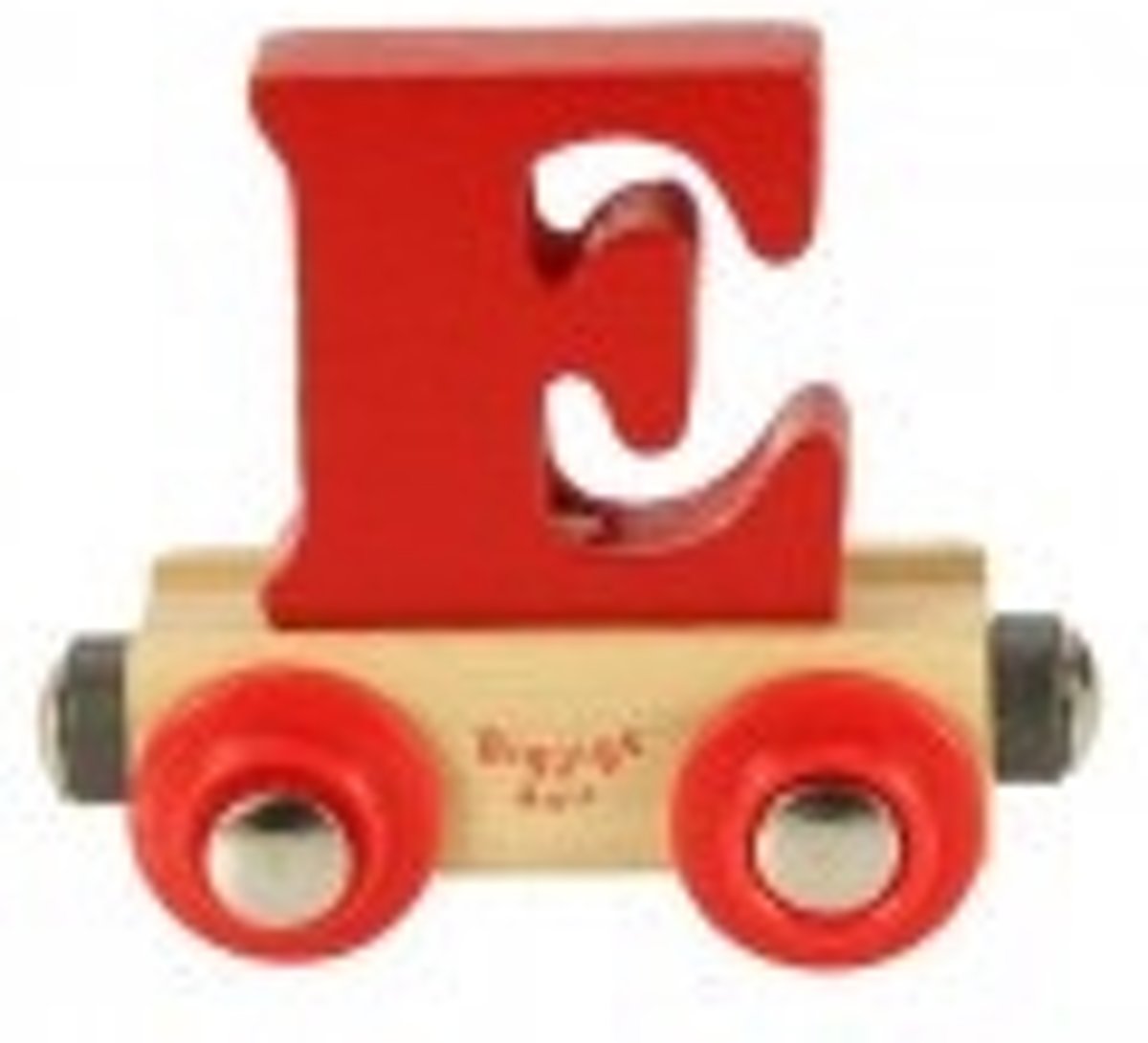 Bigjigs - Rails - Naamtrein - Letter E - Rood