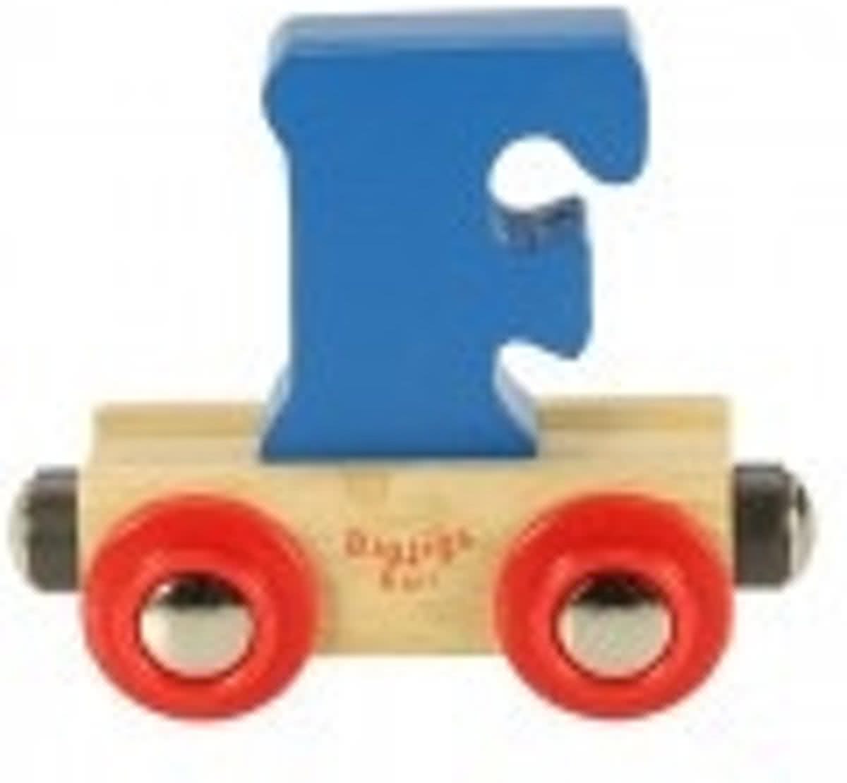 Bigjigs - Rails - Naamtrein - Letter F - Blauw