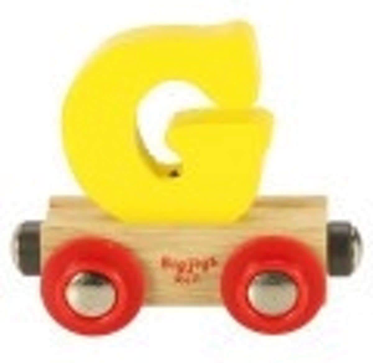 Bigjigs - Rails - Naamtrein - Letter G - Geel