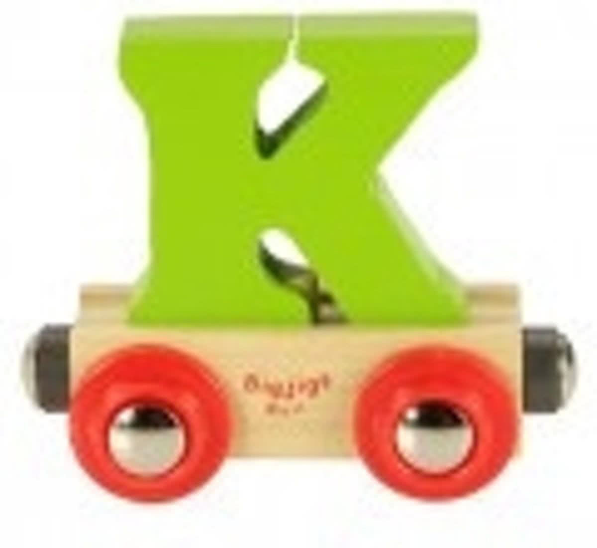 Bigjigs - Rails - Naamtrein - Letter K - Blauw