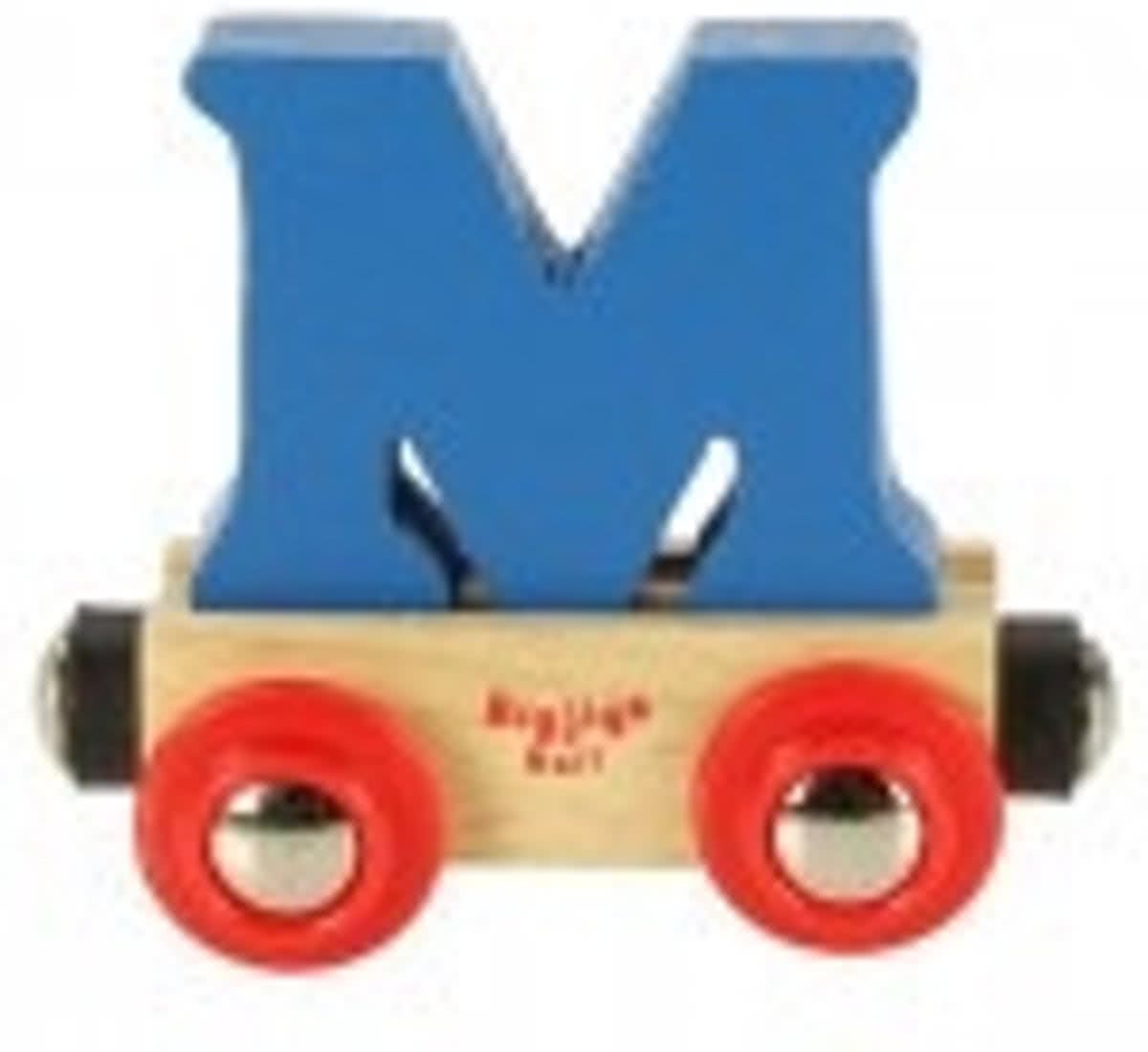 Bigjigs - Rails - Naamtrein - Letter M - Geel