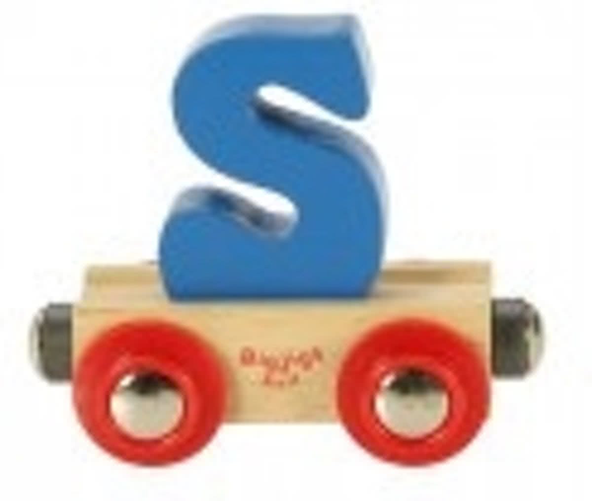 Bigjigs - Rails - Naamtrein - Letter S - Blauw