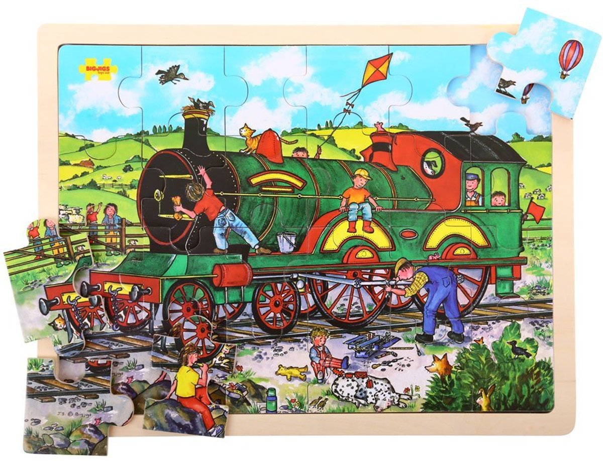 Bigjigs 24 Piece Tray Puzzle - Train