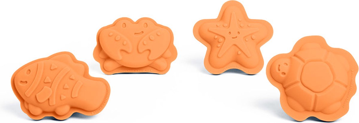 Bigjigs Apricot Orange Character Sand Moulds