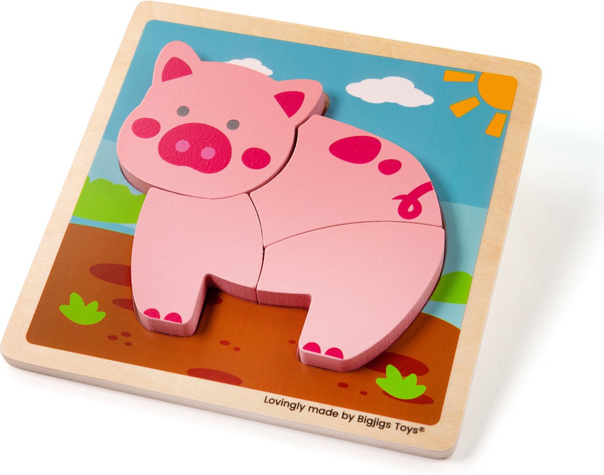 Bigjigs Chunky Lift Out Pig Puzzle