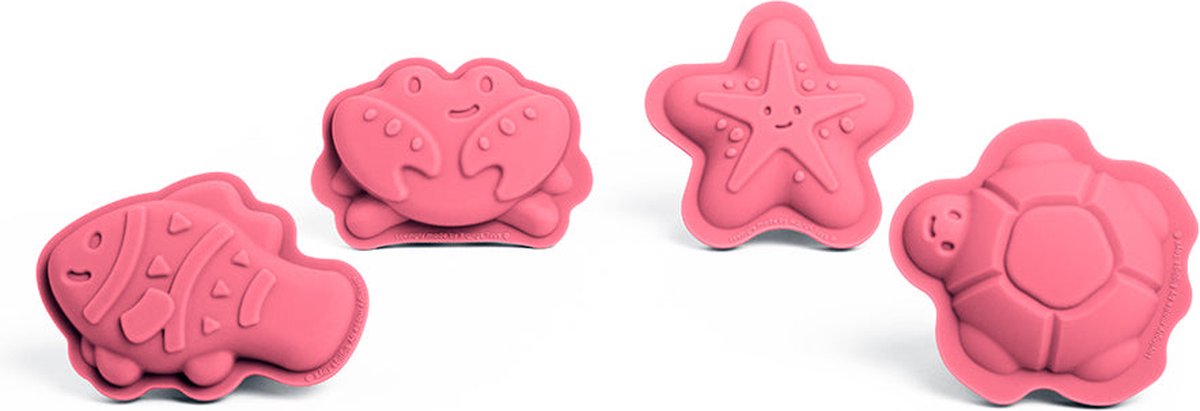 Bigjigs Coral Pink Character Sand Moulds