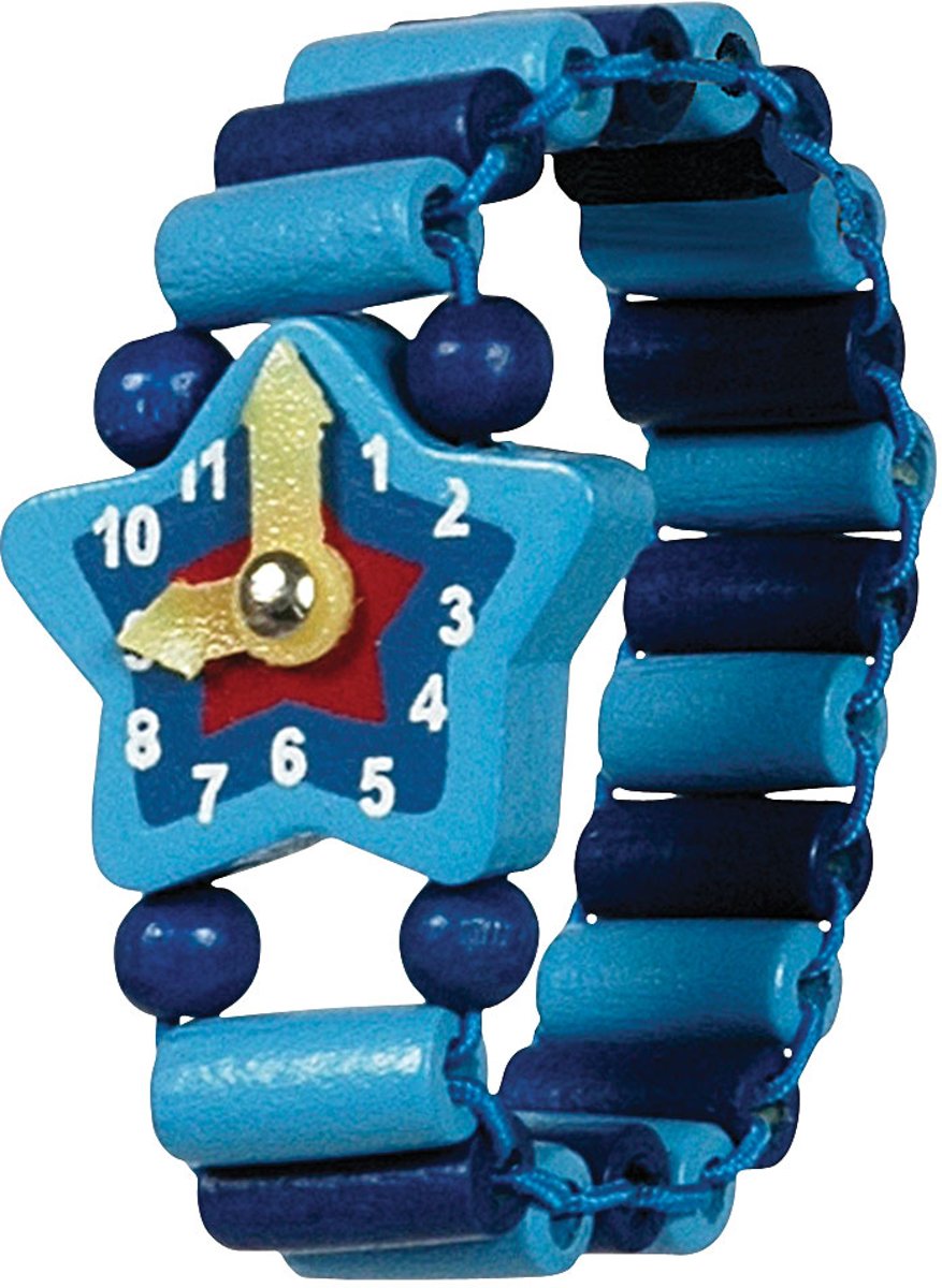 Bigjigs houten kinder horloge ster