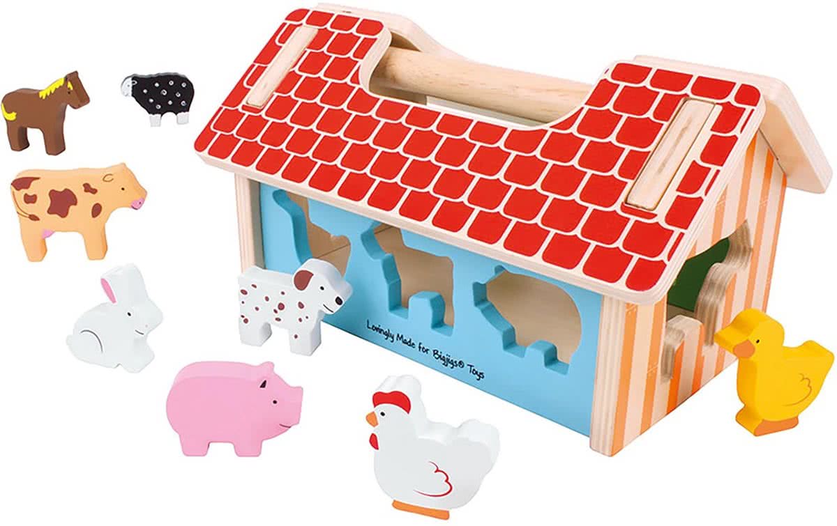 Houten Boerderij Vorm Sorteerbox