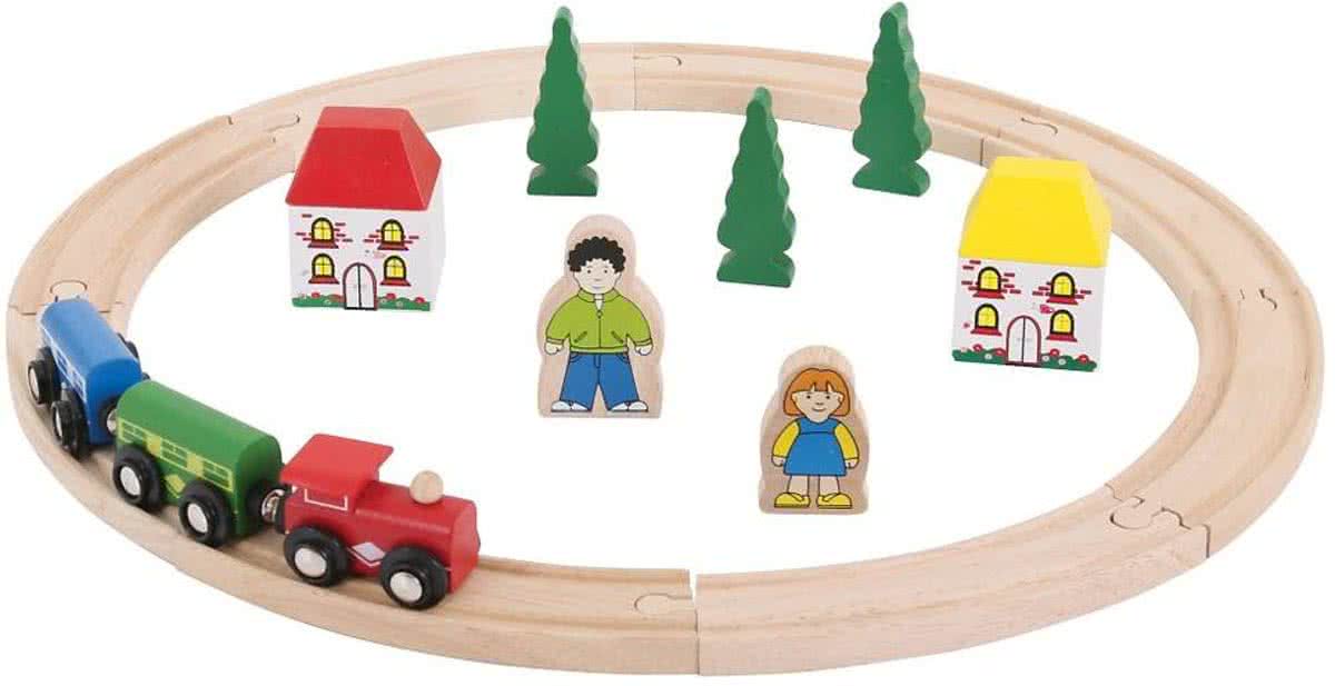 Houten Treinset Junior, 20dlg.