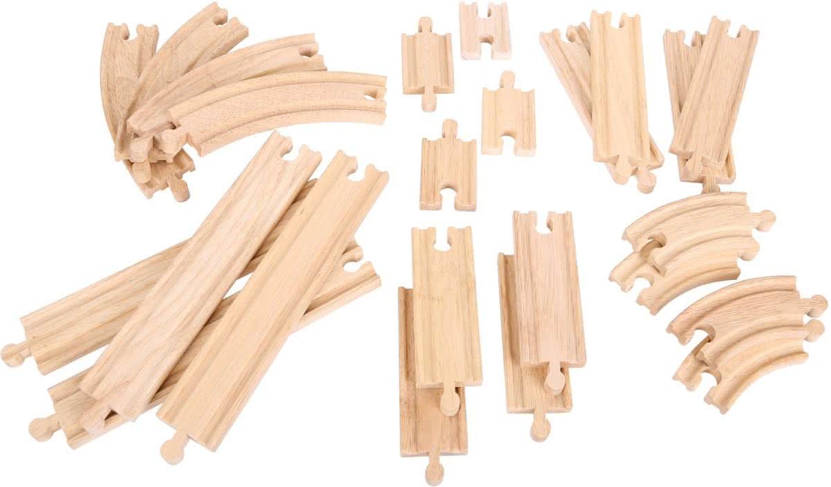 Houten rails assortiment