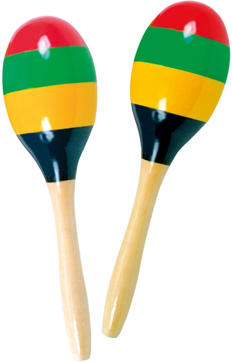 Kleurrijke houten maracas