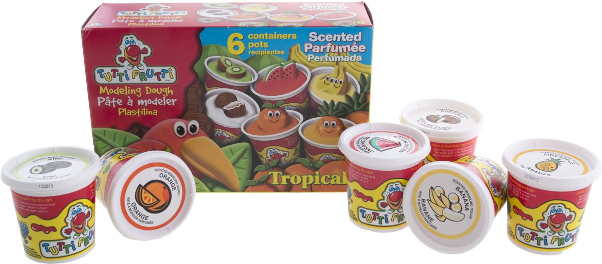 Tutti frutti boetseerklei - 6 potjes tropical