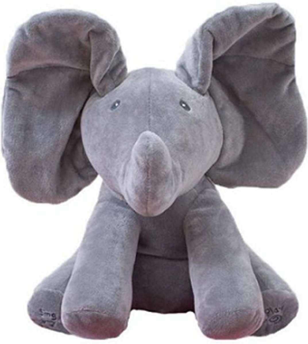 BLYE Flappy de Kiekeboe olifant - Speelt Kiekeboe en Zingt (Engelstalig) knuffel, olifant knuffel. Interactieve Knuffel, Pluche Peekaboo Olifant Voor Jongens en Meisjes Is Het Baby Speelgoed Geschenk en Cadeau van het jaar !