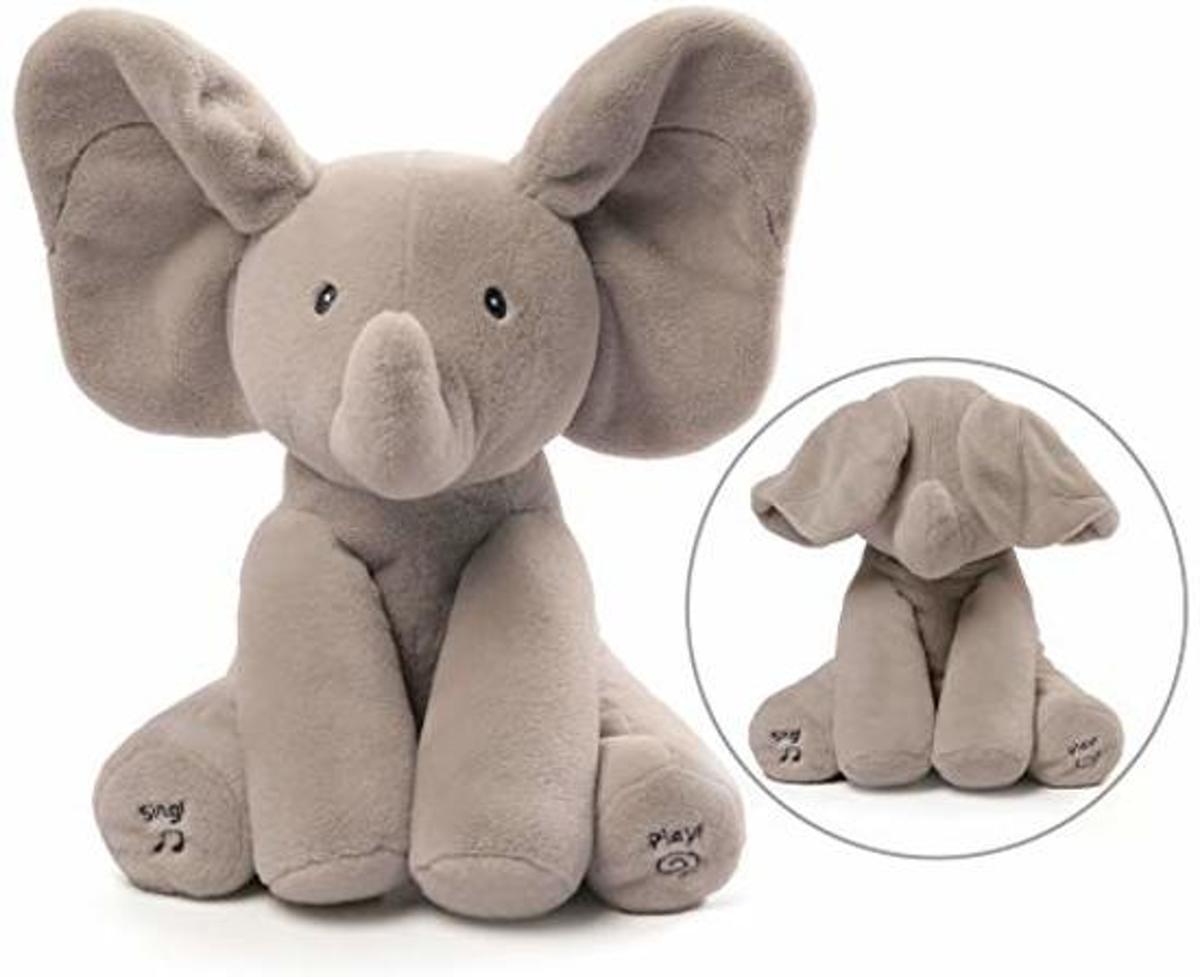 BLYE Flappy de olifant - speelt kiekeboe en zingt (Engelstalig) knuffel, olifant knuffel. Interactieve Knuffel, Pluche Peekaboo Olifant Voor Jongens en Meisjes Is Het Baby Speelgoed Geschenk en Cadeau van het jaar !