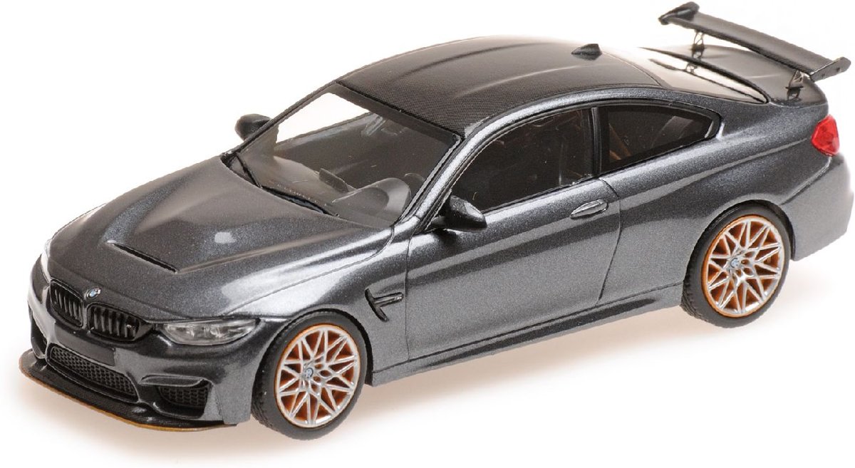 BMW M4 GTS 2016 Grey / Orange Wheels - 1:43 - Minichamps